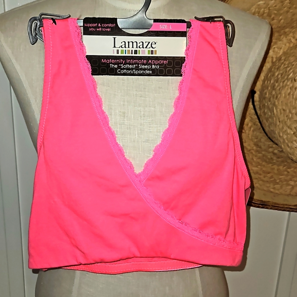 Lamaze Maternity Soft Sleep Bra🩷 Large 🩷 Pink 🩷